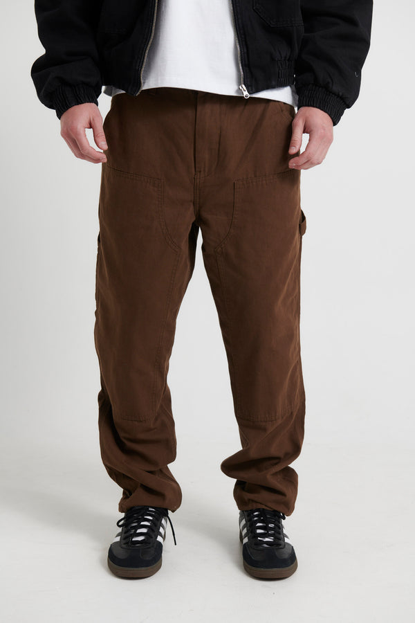 Loose Fit Panel Pant Choc