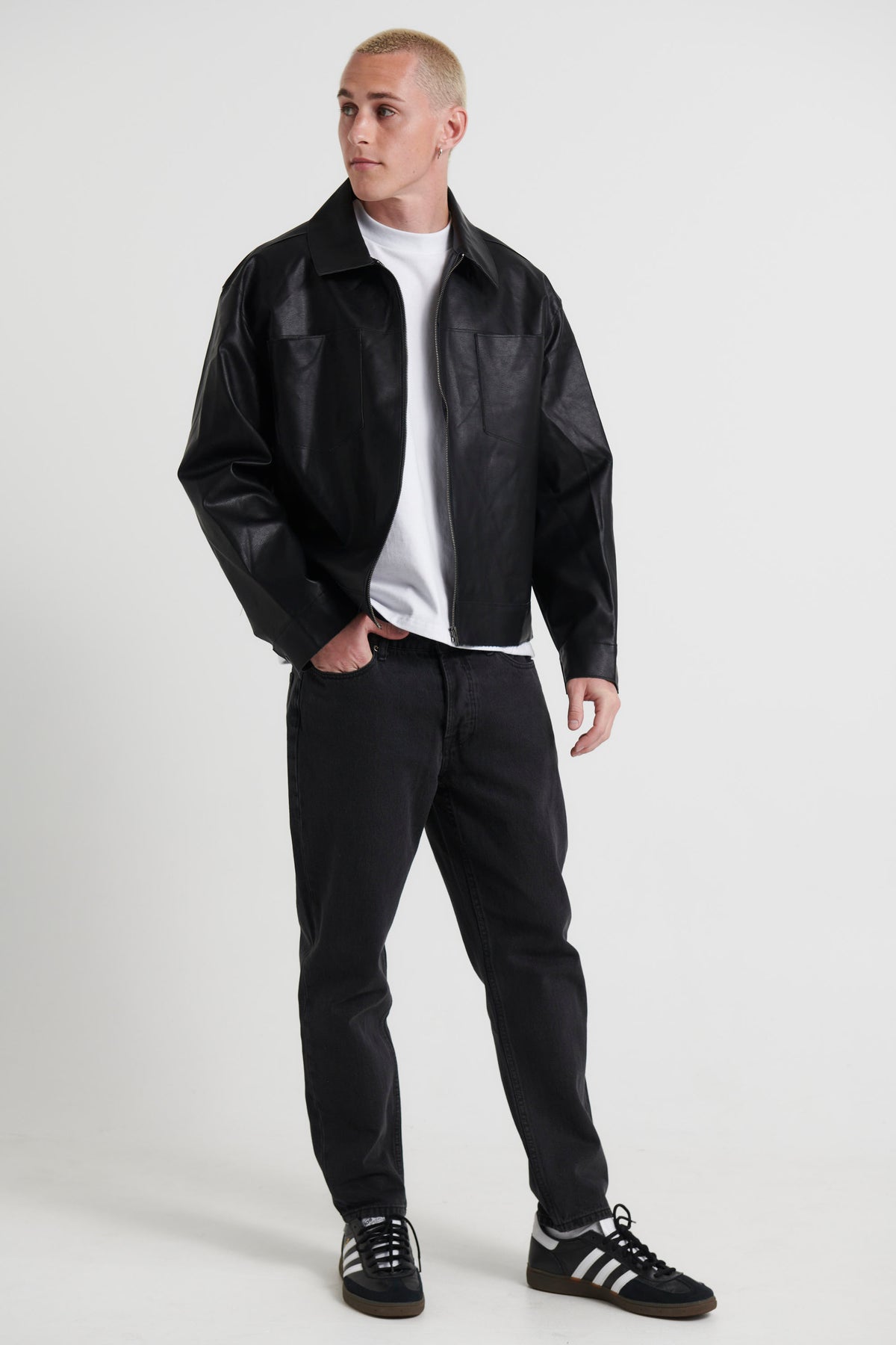 Vegan Leather Jacket Black - FINAL SALE
