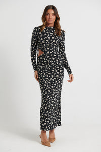 Florence Dress Black Floral - FINAL SALE