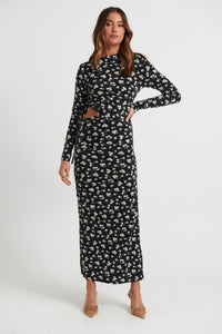 Florence Dress Black Floral - FINAL SALE