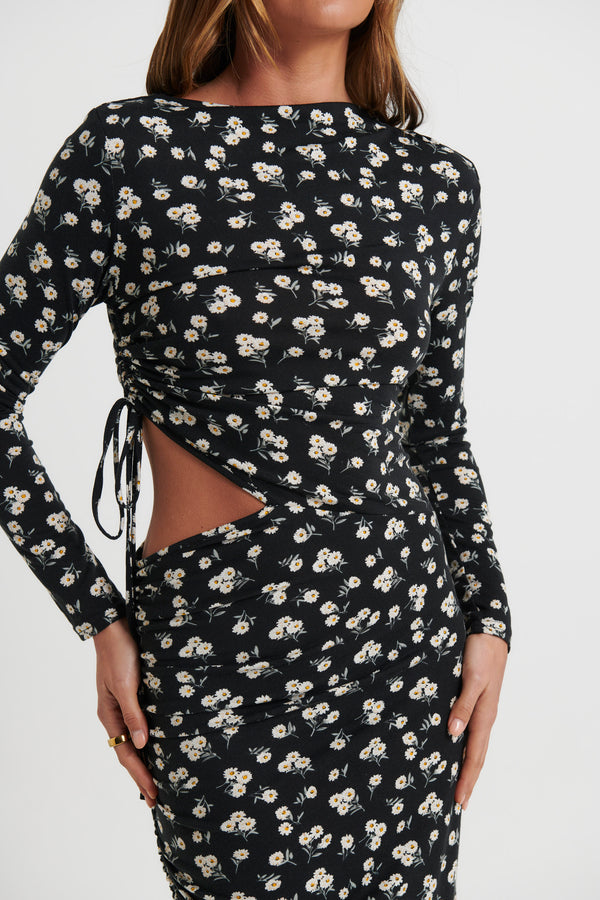 Florence Dress Black Floral - FINAL SALE