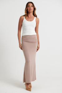 Porsha Maxi Skirt Mushroom - FINAL SALE