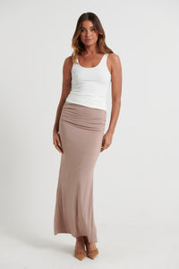 Porsha Maxi Skirt Mushroom - FINAL SALE