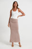 Porsha Maxi Skirt Mushroom - FINAL SALE