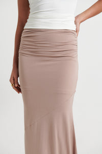 Porsha Maxi Skirt Mushroom - FINAL SALE