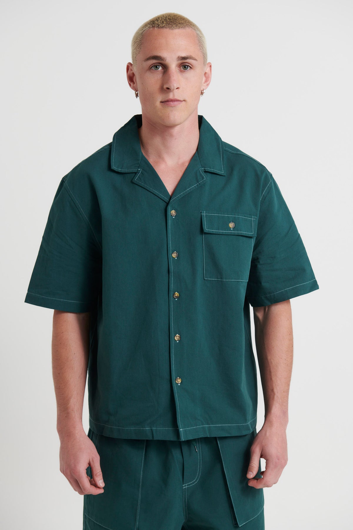 Josh Heavyweight Shirt Dark Green