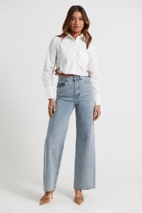 Kelsey Crop White - FINAL SALE