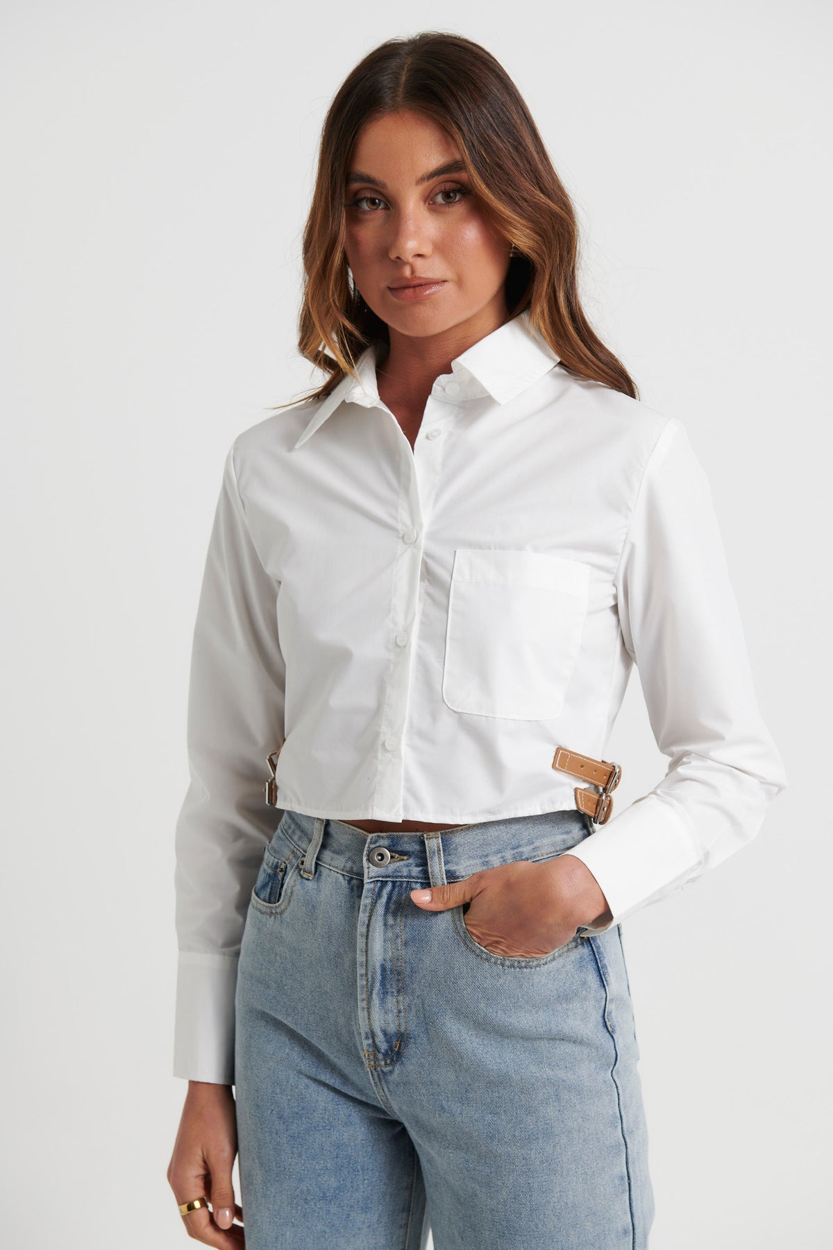 Kelsey Crop White - FINAL SALE