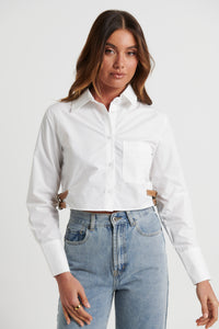 Kelsey Crop White - FINAL SALE