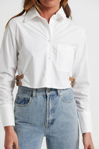 Kelsey Crop White - FINAL SALE