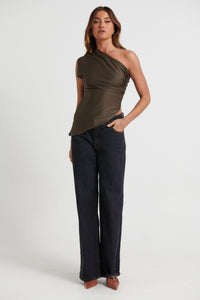 Gracie Draped Top Choc