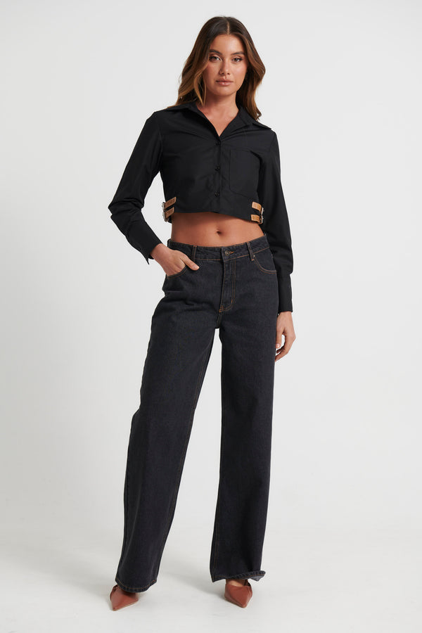 Kelsey Crop Black - FINAL SALE