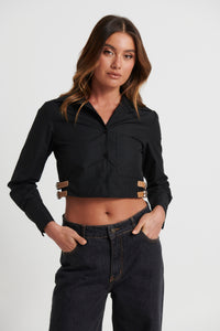 Kelsey Crop Black - FINAL SALE