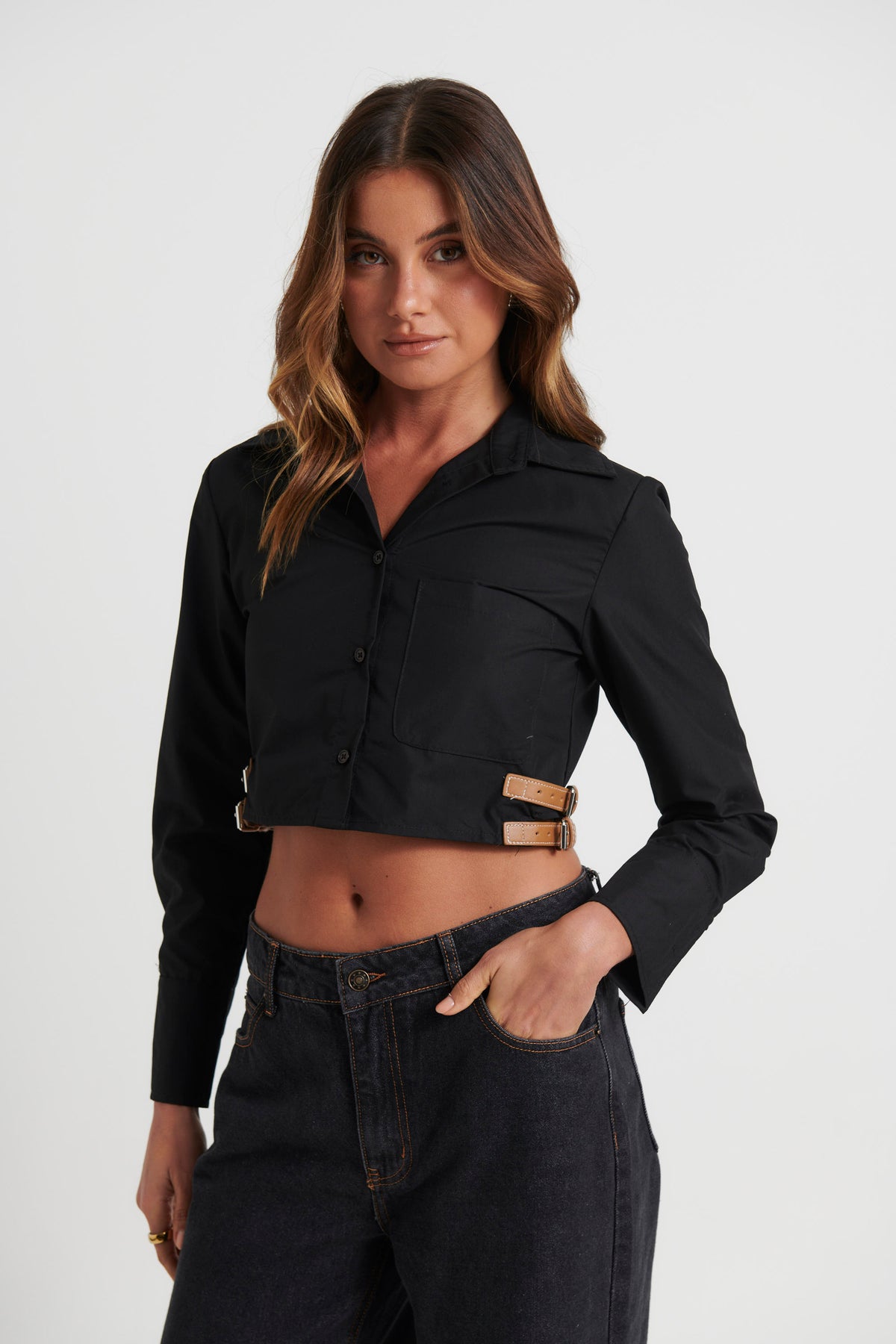 Kelsey Crop Black - FINAL SALE