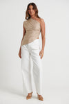 Gracie Draped Top Sand