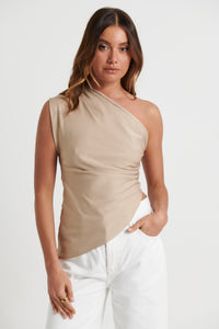 Gracie Draped Top Sand