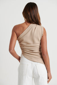 Gracie Draped Top Sand