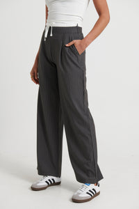 Lyric Pant Grey Pinstripe