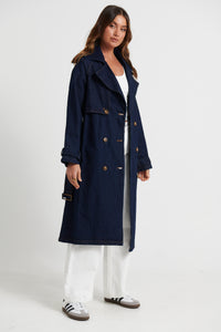 Ashley Denim Trench Indigo