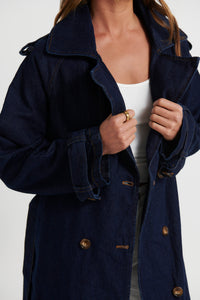 Ashley Denim Trench Indigo