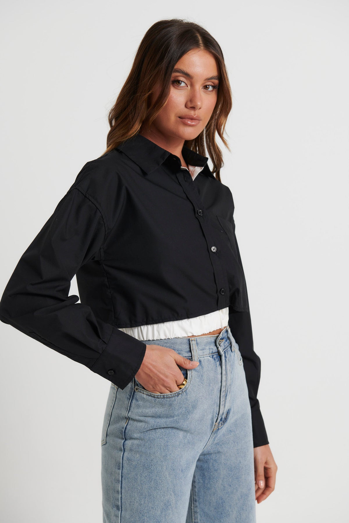 Sabrina Crop Black - FINAL SALE