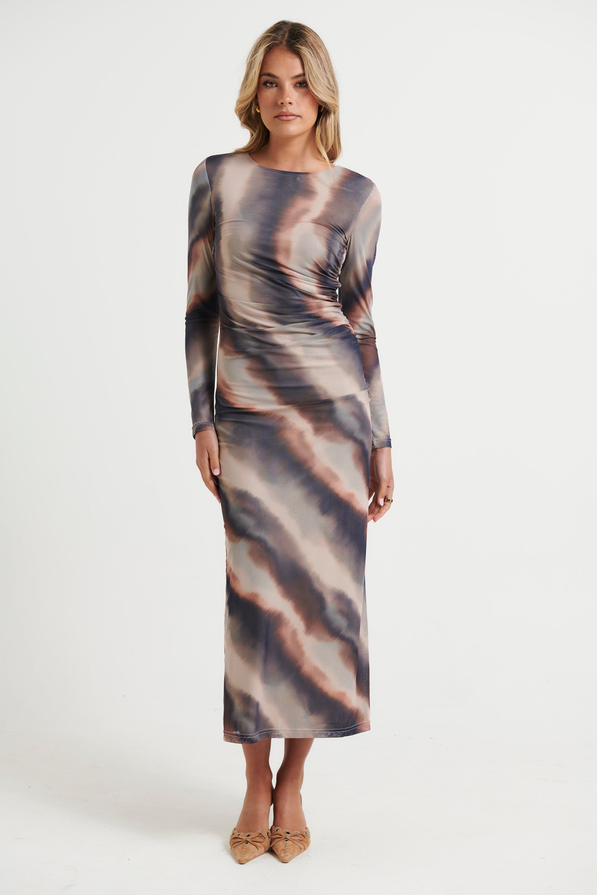 Saskia Midi Dress Earth
