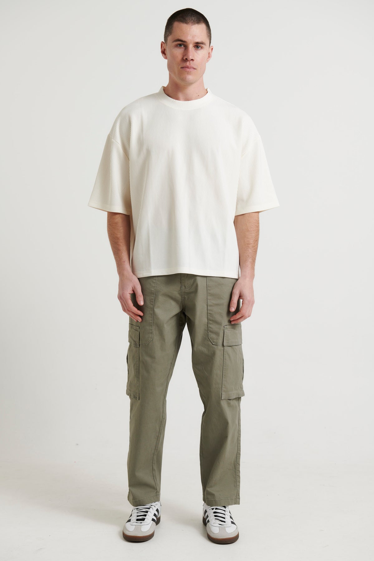 Damien Drop Cargo Pant Khaki