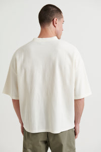 Crop Box Tee Ribbed Ivory