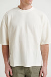 Crop Box Tee Ribbed Ivory