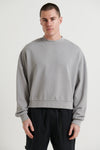 Baxter Crop Box Sweater Grey