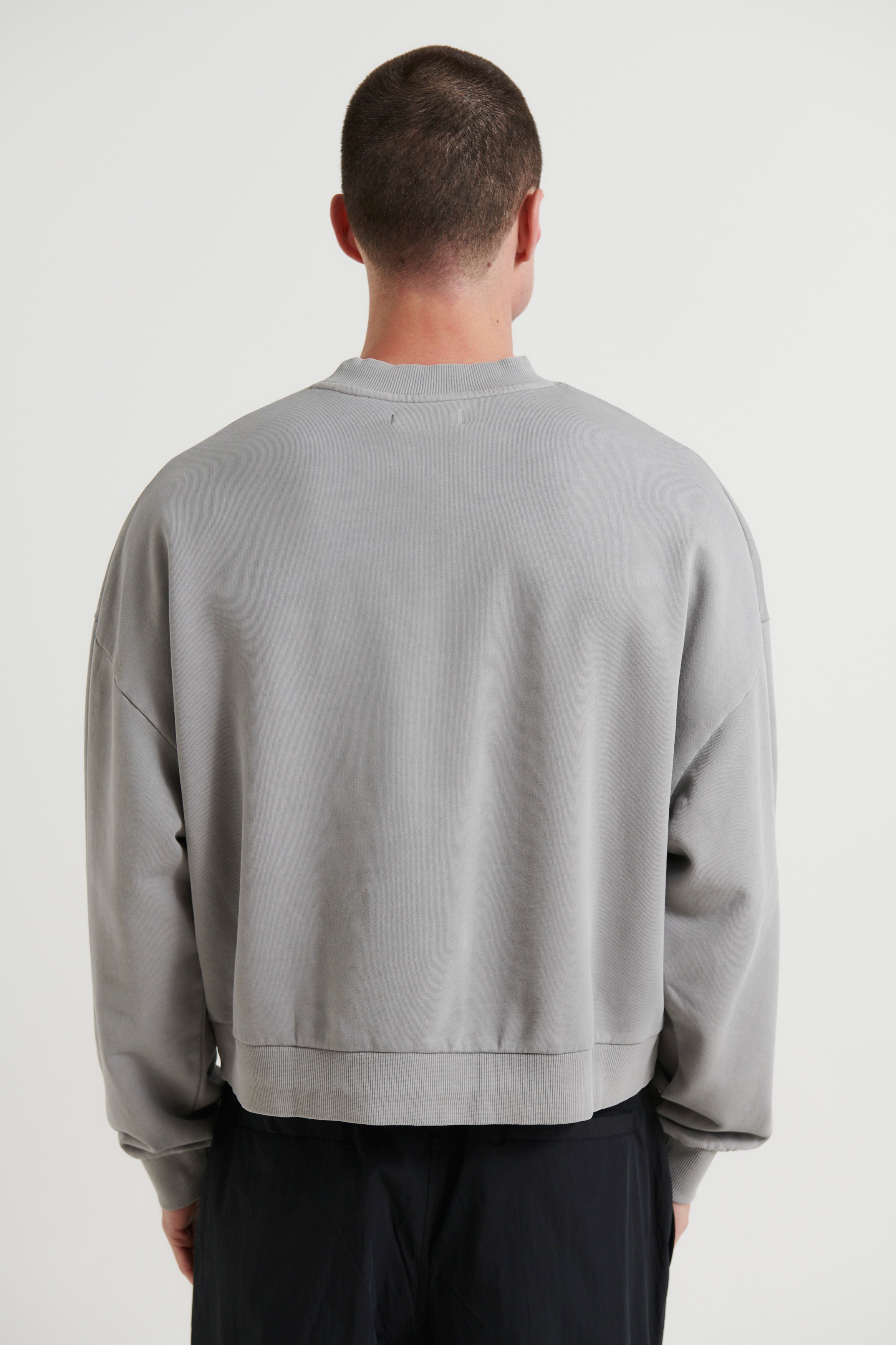 Baxter Crop Box Sweater Grey - FINAL SALE