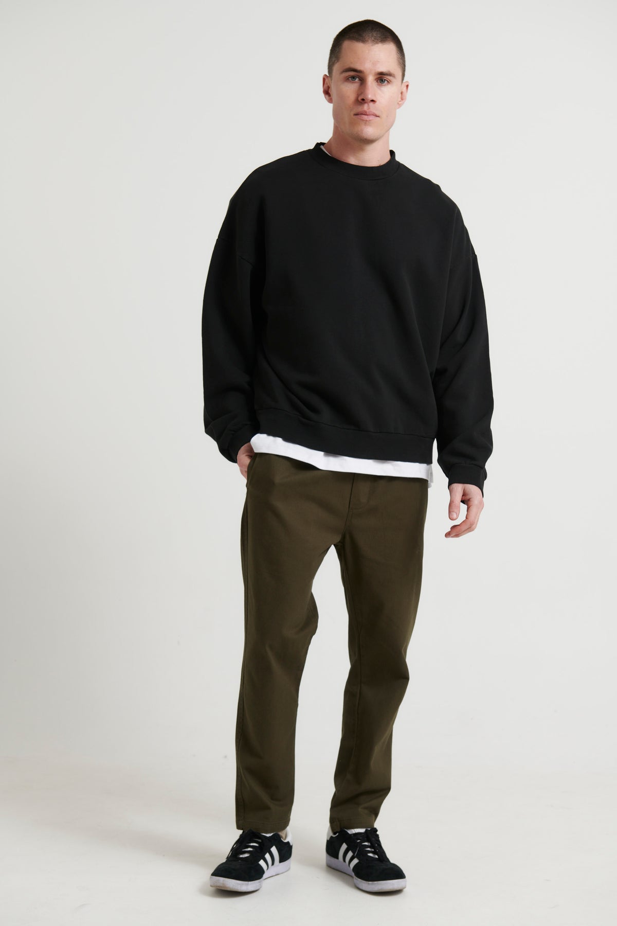 Francis Drop Sleeve Sweater Black