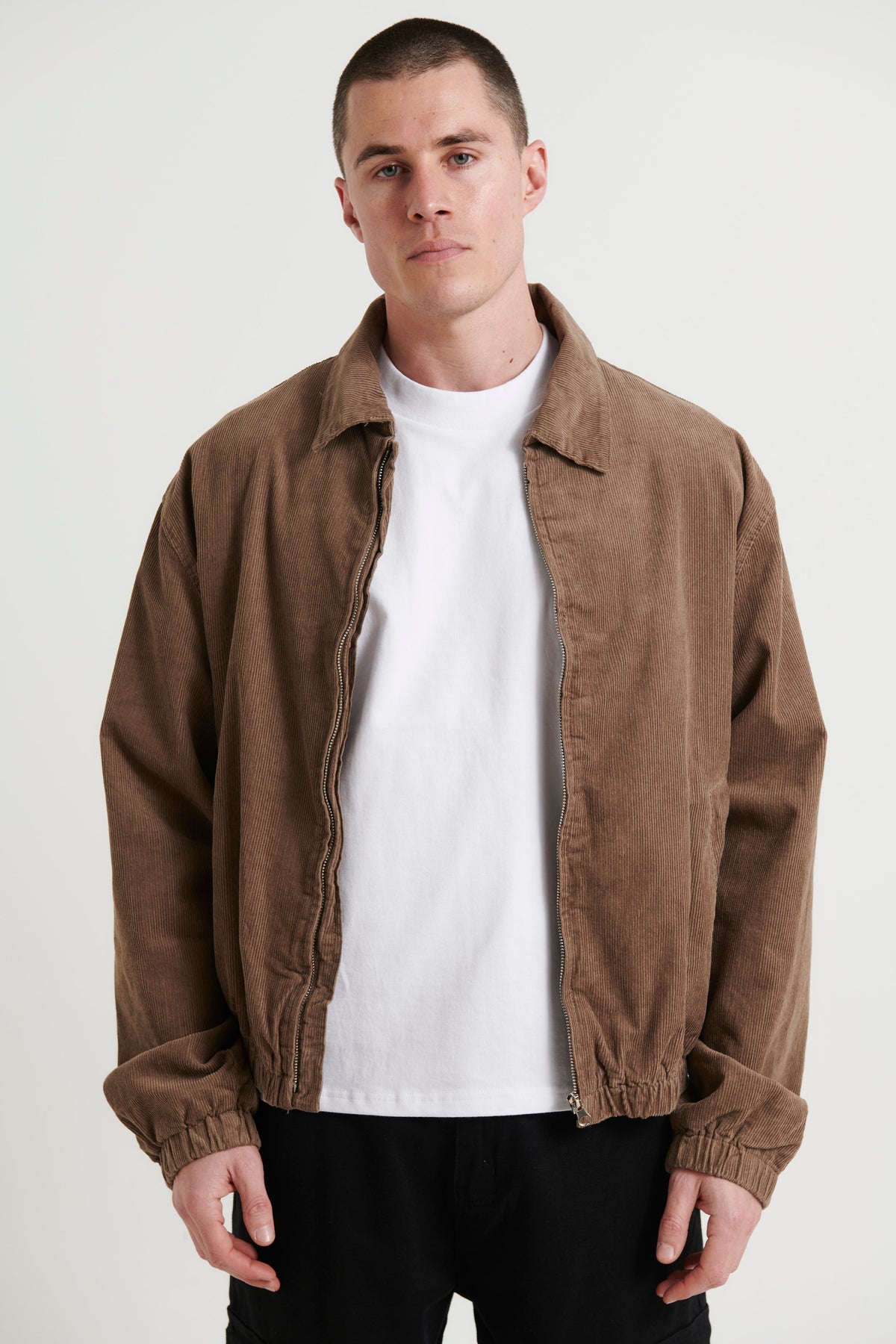 Collar Cord Bomber Choc