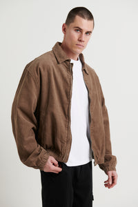 Collar Cord Bomber Choc