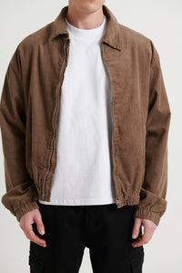 Collar Cord Bomber Choc