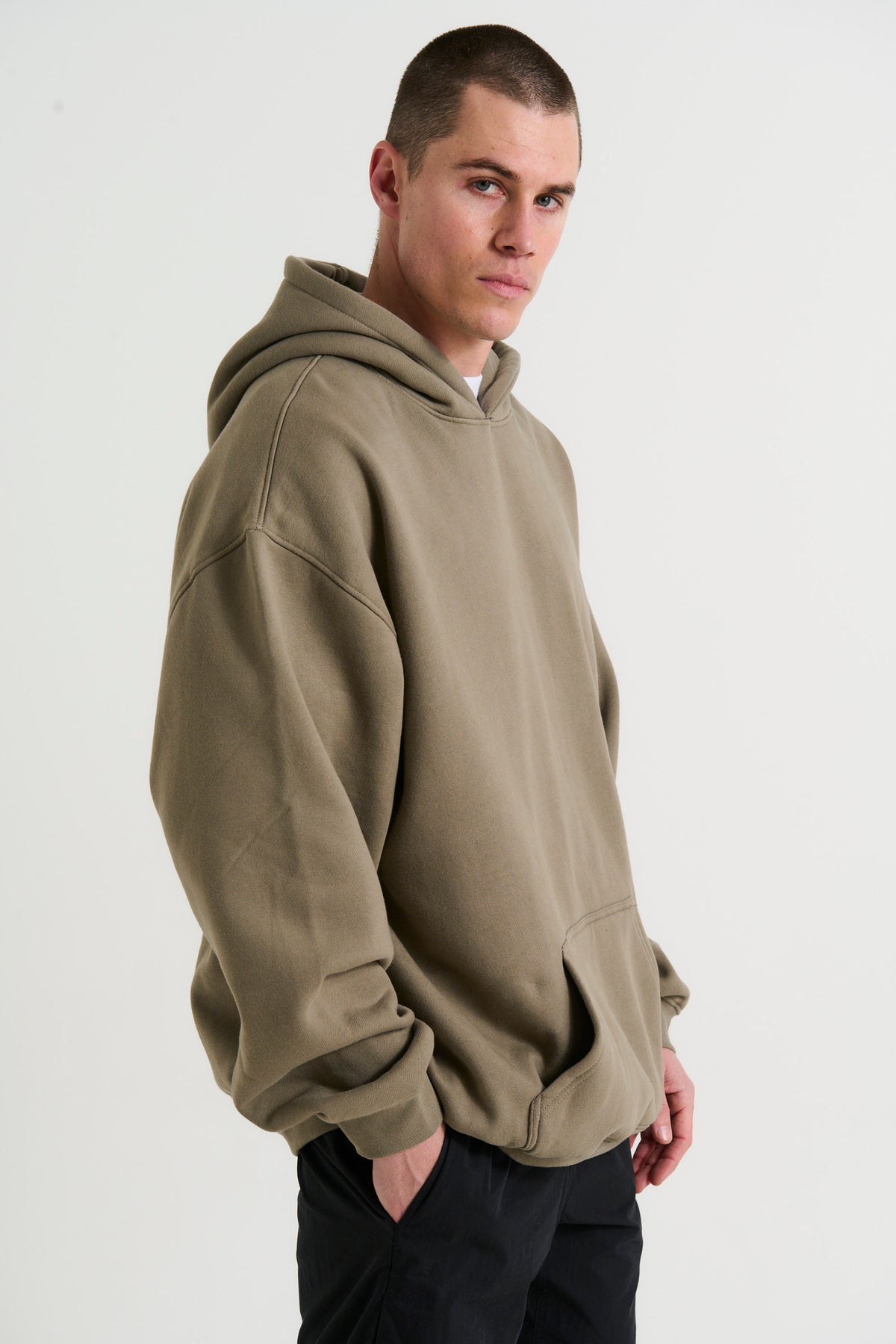 Curtis Box Hoodie Army