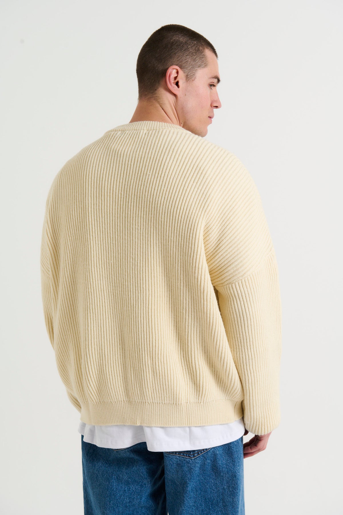 Drop Sleeve Heavy Knit Ivory