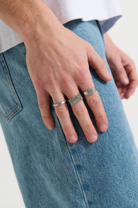 NTH Trio Ring Set Silver