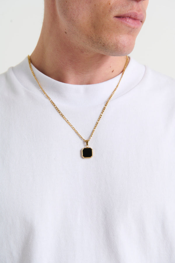 NTH Octagon Pendant Necklace Gold