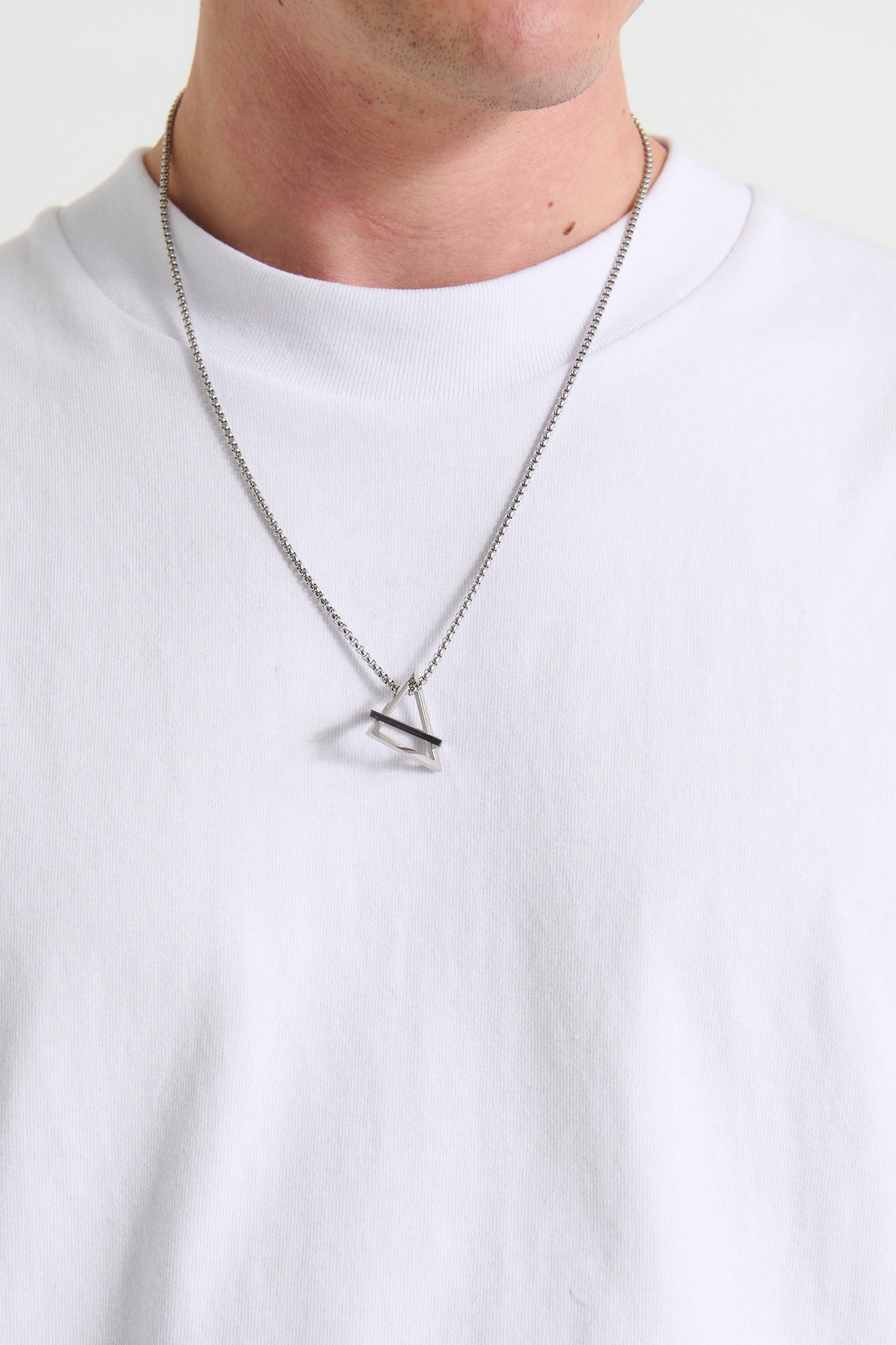 NTH Shape Necklace Silver