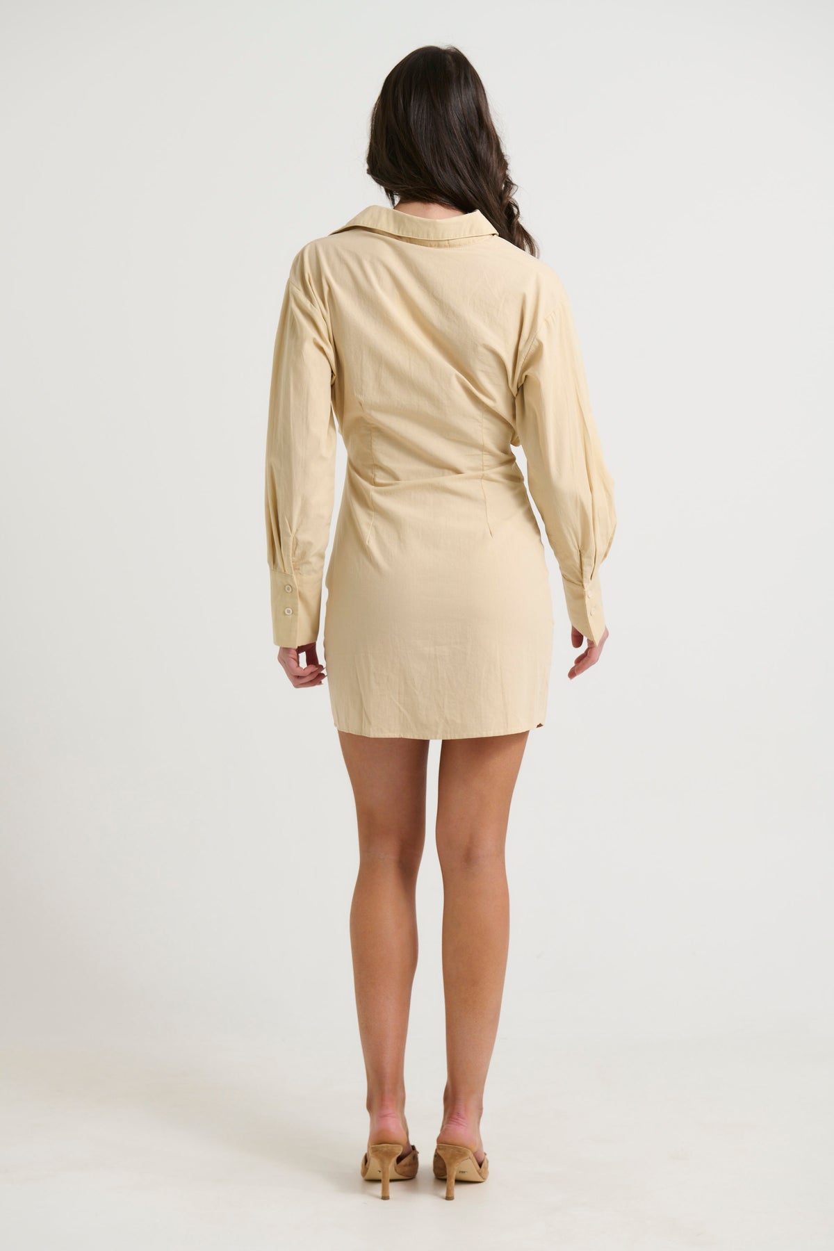 Dallas Shirt Dress Beige - FINAL SALE