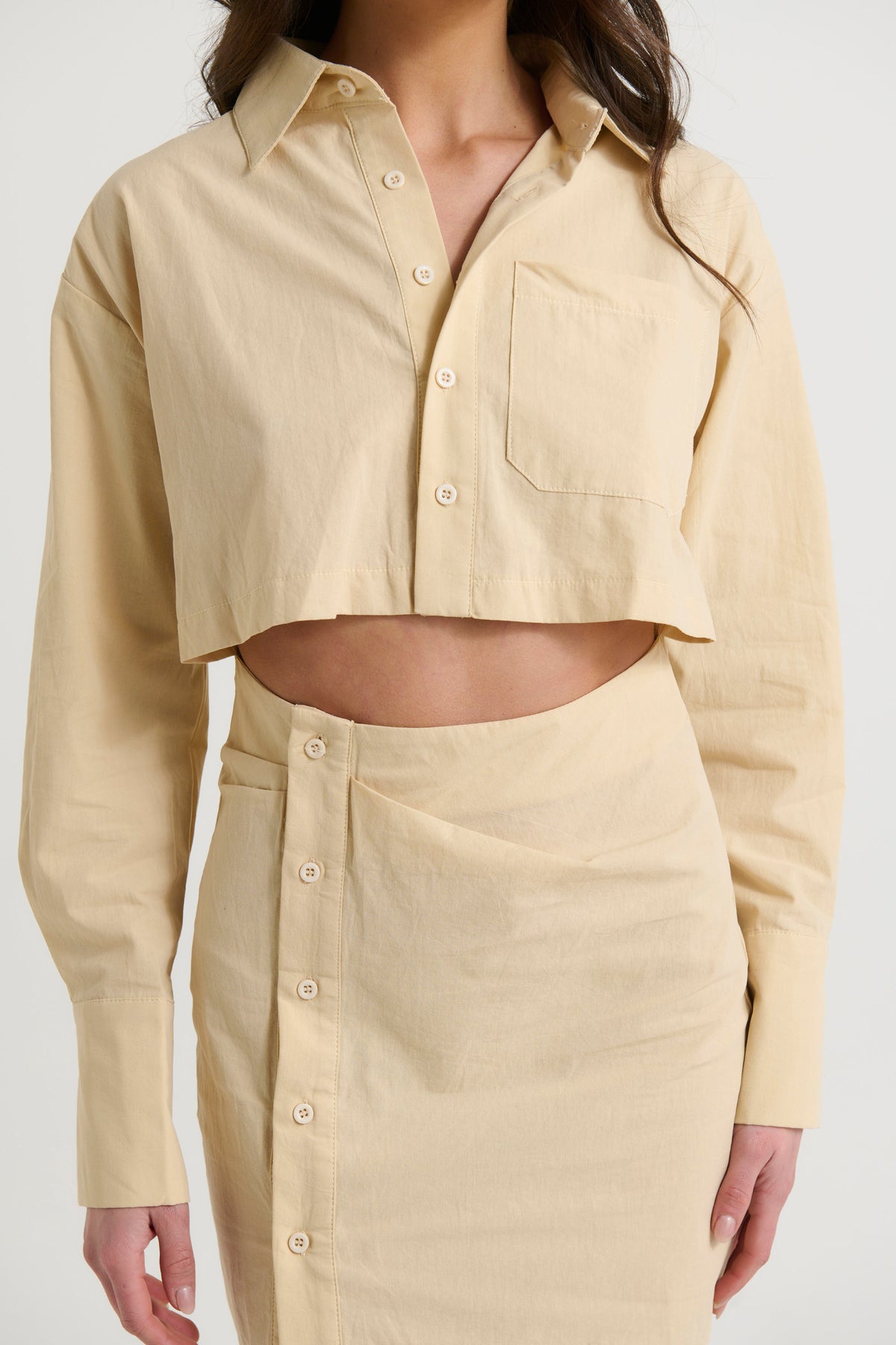 Dallas Shirt Dress Beige - FINAL SALE