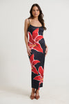 Deia Midi Dress Black Lily