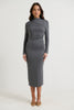 Bianca Midi Dress Charcoal - FINAL SALE