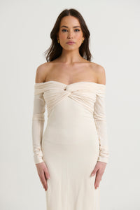 Jasmine Midi Dress Bone