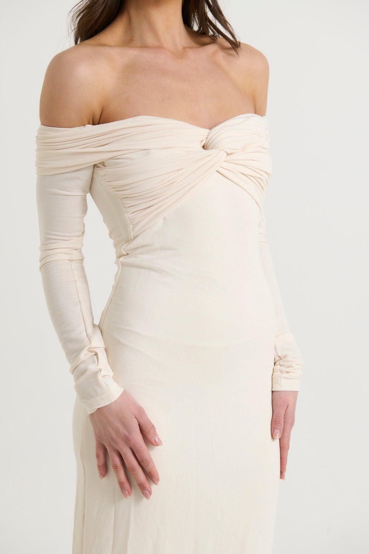 Jasmine Midi Dress Bone