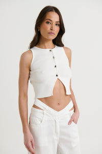 Tahlia Vest White