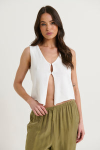 Skylar Knit Top White