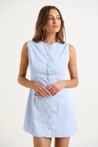 Alia Dress Blue Stripe