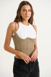 Tayla Corset Top Stone